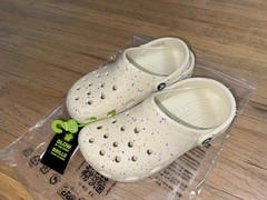 Crocs Kids‘ J6 Glow Paint Splatter Clog Summit White/Multi EU 38-39 Women’s 8