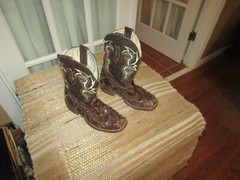 Unbranded Brown Square Toe Unisex Cowboy Western Boots Youth sz 2.5 Mex 22.5