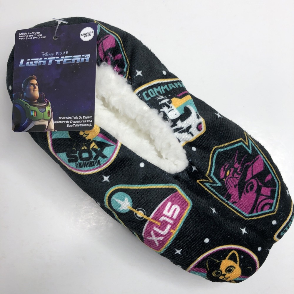 Lightyear Slippers Socks Medium/Large Size 13-4 Snuggle Toes Disney Pixar