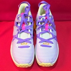 Nike LeBron Unisex Kids Mid Top Basketball Sneakers US 6 Purple White Orange
