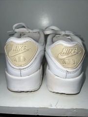 Nike Air MAX 90’s Sneaker White Athletic Shoes US SZ 6Y CD6864-100 VJ