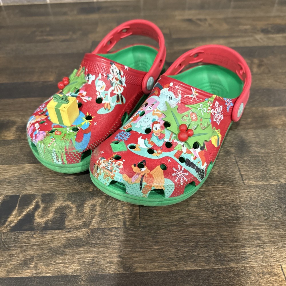 Children’s Disney Christmas Crocs Classic Style Kids Size JI