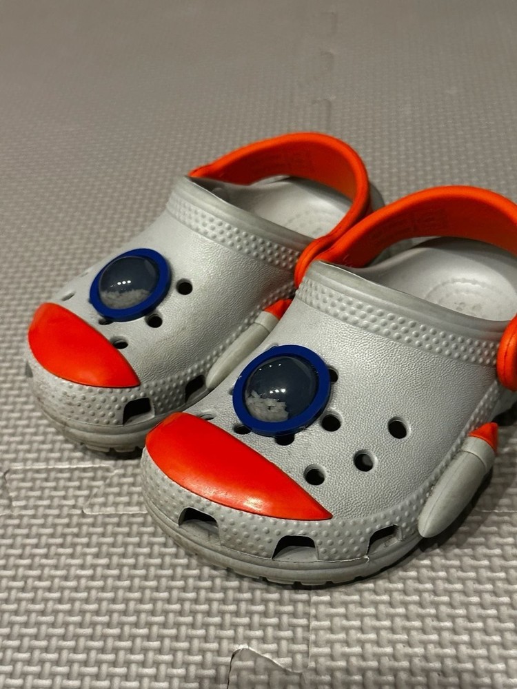 Crocs Kids Fun Lab Lights Rocket Ship Clogs Size C4