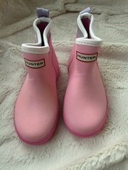Nearly New $69 Hunter Finley Rain Boot Pink/Purple Little Kid UK10/EU28/US11