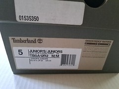 Timberland Auth Canvas Fold Down Cement Youth/ Junior’s Size 5
