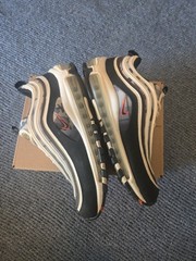 Nike Air Max 97 (Gs) White Black Brown Remix DB2017-100 Sz 6.5Y