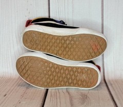 Vans Off The Wall High Top Skateboard Sneakers Black Youth Size 3