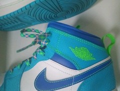NIKE Air Jordan 1 Sprite Blue DA8010-400 Basketball Shoes Sz 7Y -EUR40