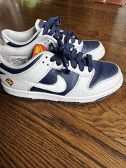 Nike Dunk Low size 4Y Shoe Sneaker Grey/Midnight Navy/Summit UV FB9109-002