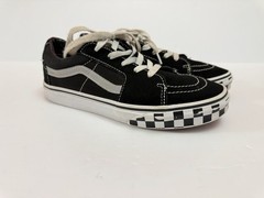 Vans Old Skool Checkerboard Black White Skate Shoes Juniors Size 6 EU 38