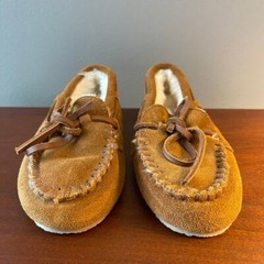J. Crew Crewcuts Kids Sherpa Suede Lodge Slippers Kids Size 11