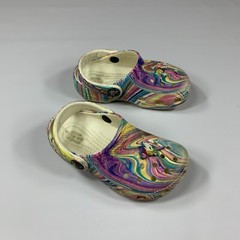 CROCS CLOG CLASSIC TIE DYE PURPLE PINK BLUE WHITE SIZE C8