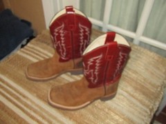 Cody James BSC1889 Burgundy Leather Pull On Square Toe Western Boots Youth 3 D