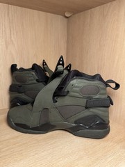 Air Jordan 8 Retro ‘Undefeated’ Green Black Red High Top Kids Sneakers 4.5Y