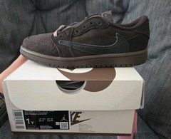 Air Jordan 1 Retro Low Nike Travis Scott Brown Velvet Shoe PS Sz 1Y DO5442 202