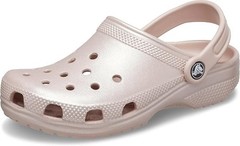 Crocs Classic Glitter Clog Kids’ Clogs, Pink Clay/Shimmer, US Size 5 Big Kid M