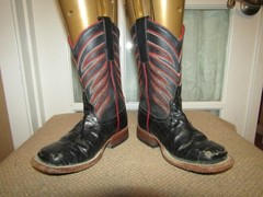 Anderson Bean Boot Company 3005 Black Leather Square Toe Boots Kids sz 11