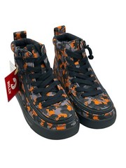 New BILLY Footwear Classic Lace High Kids Shoes Size 13 Zip Orange Black Camo