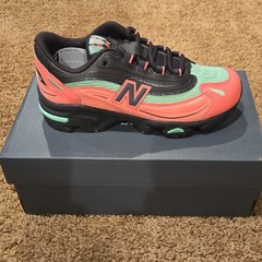 New Balance 1000 Kids Sneaker Pink/Black/Green US 4.5 Youth, 6 Womens GC1000DM