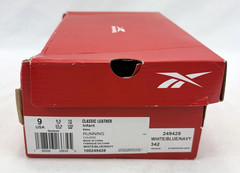 Reebok Classic Leather Running Sneaker Shoes White/Blue Infant/Toddler Sz 9 NIB