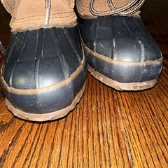 LaCrosse Thinsulate Blue Brown Insulated Winter Snow Duck Boot Kids Sz 5 Clean!
