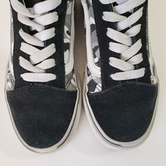 Vans Old Skool Shoe Kids Size 3 Camo Black White Low Top Lace Up Skateboad Skate