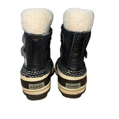 Sorel 1964 Pac Strap Toddler 4 Pre-Owned Snow Boots Black Waterproof Insulated