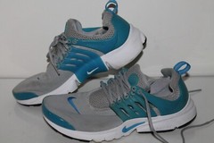 NIke Presto GS Running Shoes, #833875-004, Wolf Gray/Photo Blue, Youth US 6 Y