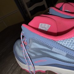 Merrell Kids Moab Speed Mid Dusty Blue Coral Shoes Hiking Size 5M MK165213