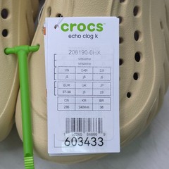 Crocs Echo Clog K Sandals With Adjustable Red Strap Rugged Outdoor Kids J5