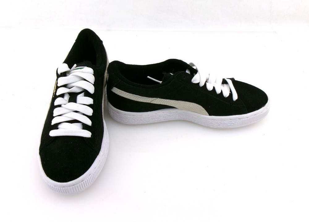 PUMA Shoes Suede Jr Black/White Sneaker Youth Size 4C