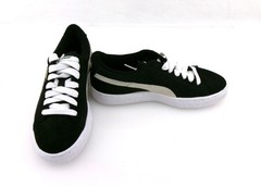 PUMA Shoes Suede Jr Black/White Sneaker Youth Size 4C