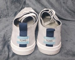 Toms Cordones Cupsole Drizzle Gray Chambray Youth Shoes Size 5Y