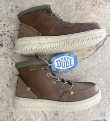 Hey Dude Bradley Boot Youth Size 3 Walnut Brown NEW Water Resistant Lightweight