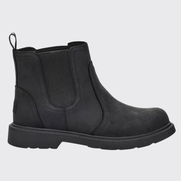 UGG Bolden Weather Boots Big Kid 6 Unisex Black Chelsea Ankle Waterproof Slip-On