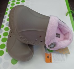 CROCS POLAR BLITZEN MAMMOTH KID BAYA CLOG SHOE~Brown Pink~Men 1*Women 3~NWT