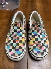 Vans Little Kid Skate Shoes, Size 2.5 youth, Black & White Checkered Mosiacs