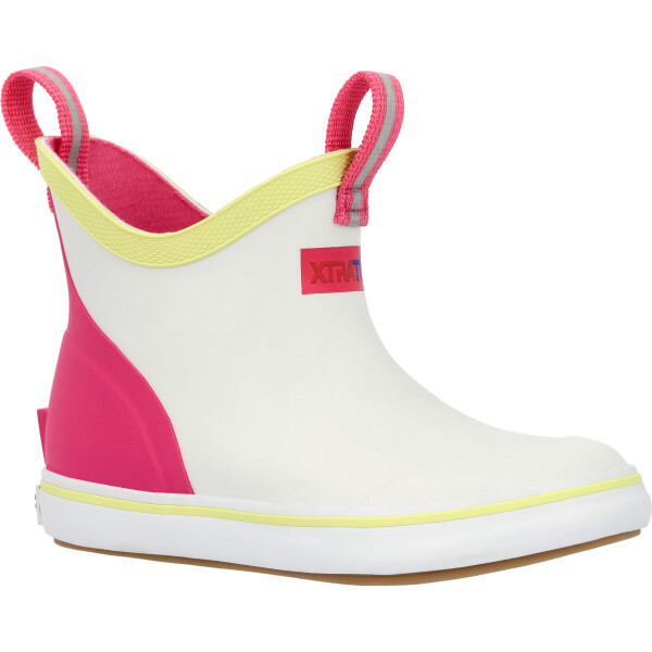 Xtratuf Kid’s Ankle Deck Boot – White Multi/Pink XKAB101