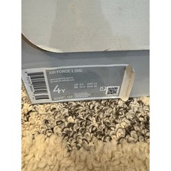 Nike Air Force 1 (GS) Triple White Leather Sneakers Youth 4Y EUR 36 UK 3.5