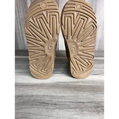 UGG Classic Short Boots Kids Size 3 Tan Gold Leopard Print Metallic Suede