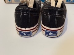 Vintage Converse Kids Size 12 Black Low Top Sneakers w/ Box USA Style 👟