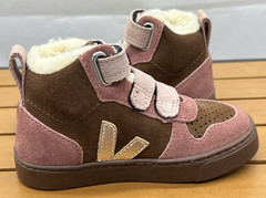 V-10 MID FURED SUEDE WALNUT PLATINE BARK SNEAKERS Size 8
