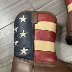 Durango 8″ Square Toe Patriotic Western Flag Boots BT245 Kids/Men US 7M UK 6