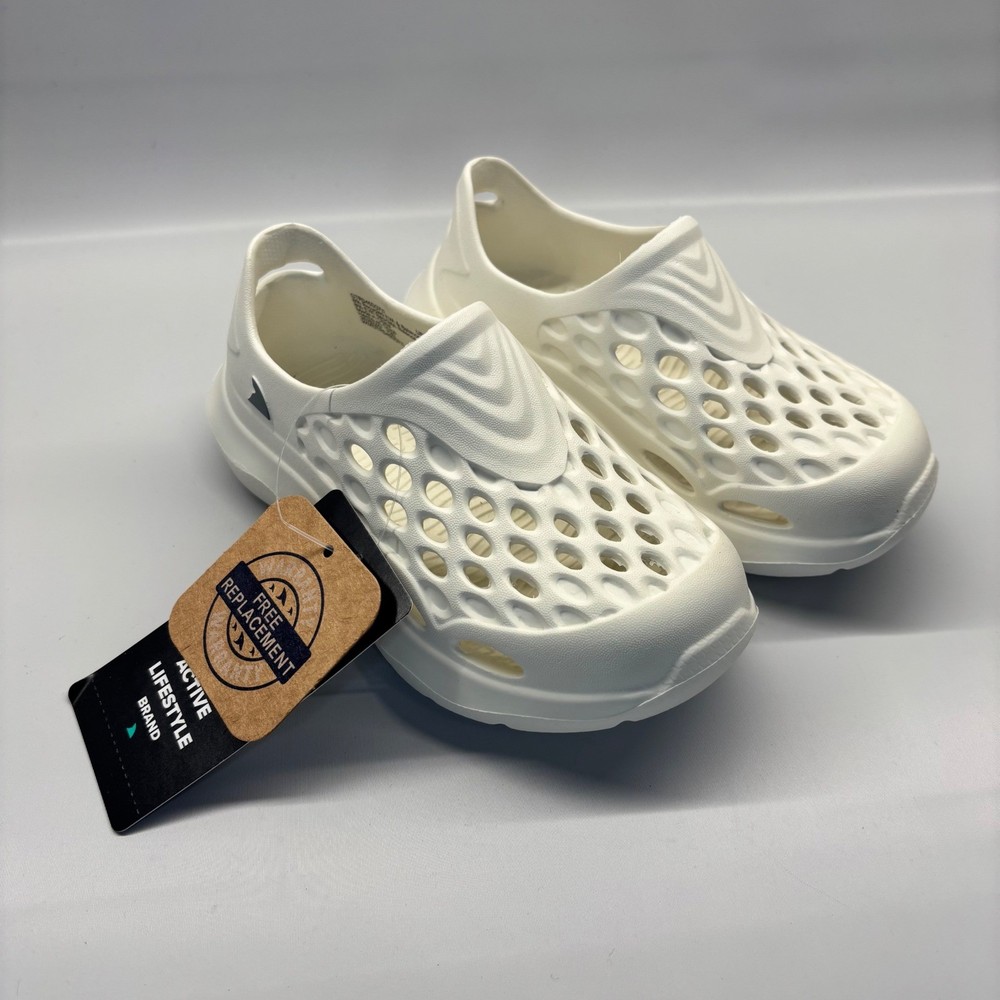 Rugged Shark Kids GTR45SG711 White EVA Clogs Sandals Size 7