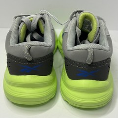 Reebok Kids Grey Lime Green Blue Running Shoes Sneakers Size 12