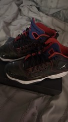Jordan Flight Origin 2 Black/Red/Blue/White Mid Top Kids 5Y CT1009-071