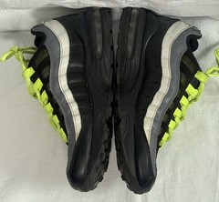 Nike Air Max 95 GS Black Volt Dark Grey Neon Laces Sneakers 905348-022 Size 6Y