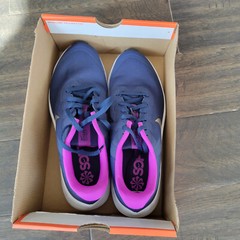 Nike Star Runner 3 GS Midnight Navy/ Metallic Silver DA2776 404 Sz 7Y New