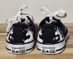 Converse All Star Unicorn Black Colorful Unicorn Sneakers Junior’s Size 3