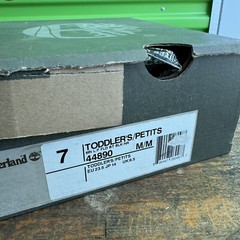 Timberland 6in Black On Black Field Boots Size 7 Toddlers New In Box 44890